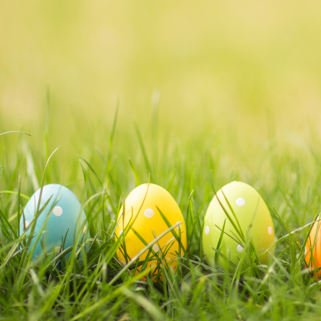 Photo of three easter eggs