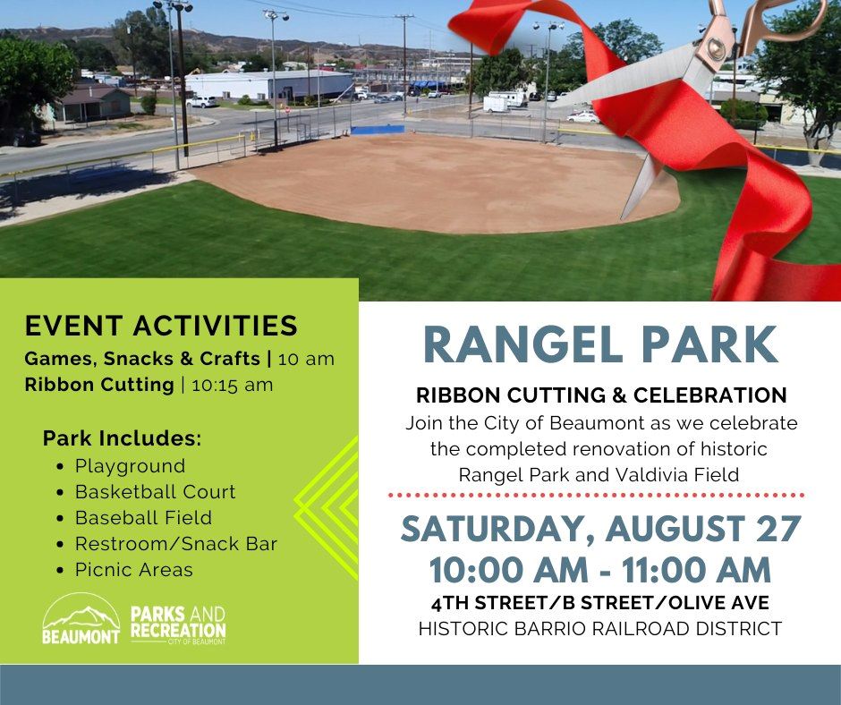 Rangel Park Ribbon Cutting Graphic