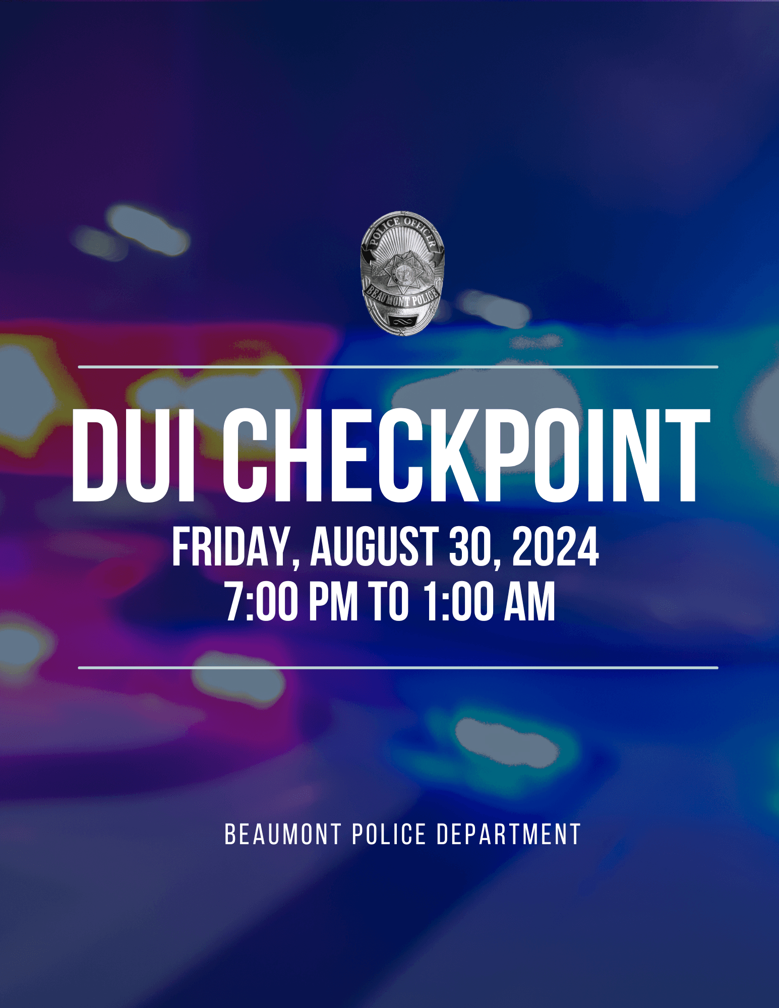 DUI checkpoint 8.30.24
